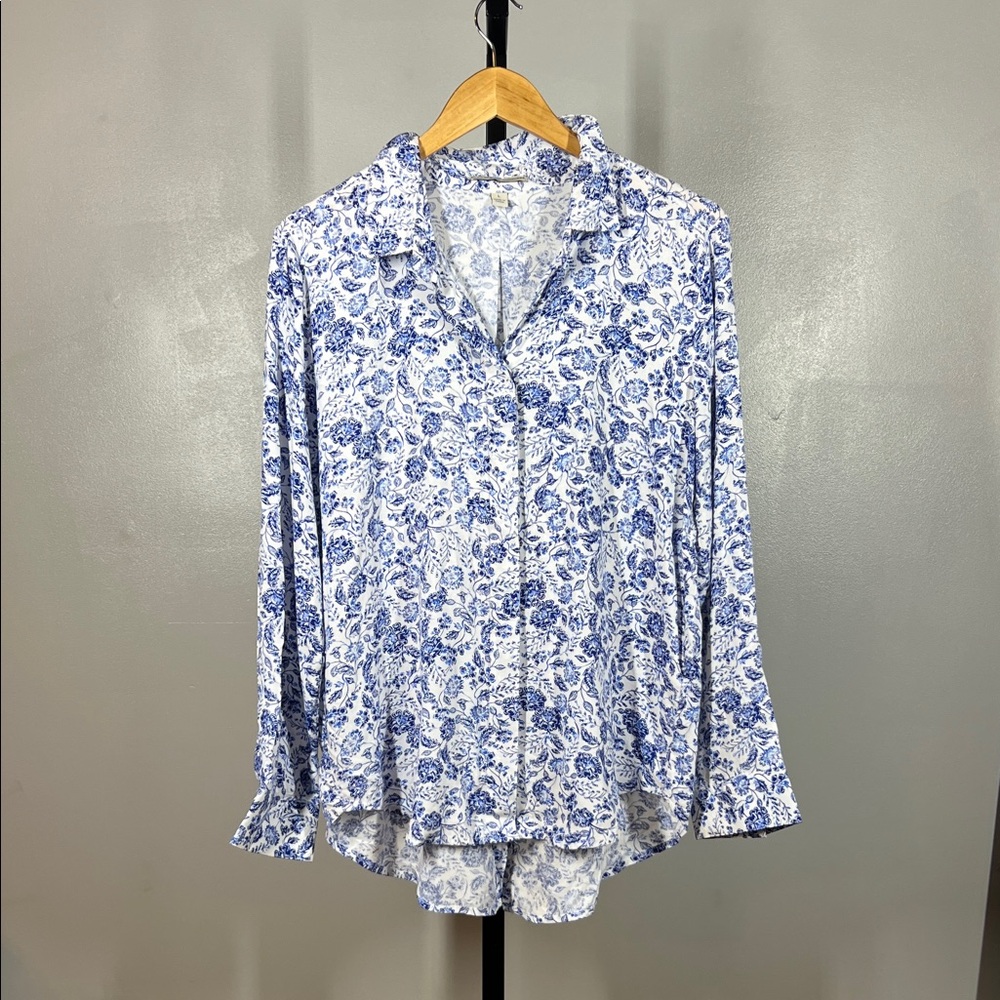 Floral Blue Blouse